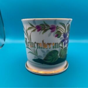 German Shaving Mug Porcelain Antique cup Remember Me